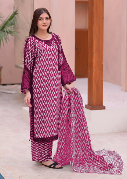 Zig-Zag Printed 3-Piece Lawn Set
