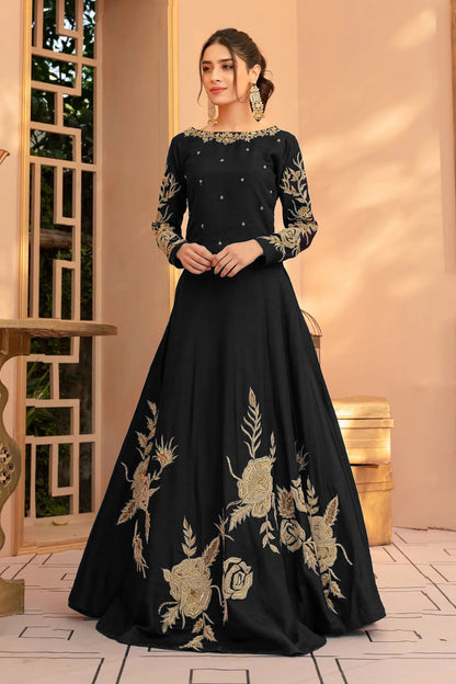 Heavy Embroidery Neck Line ,Sleeves & Bottom Maxi
