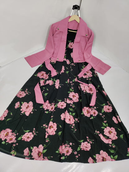 Digital Printed Maxi with Cotton Koti (2-Piece Set)