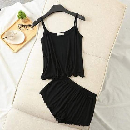 Women 2 Piece Cami Set - Black