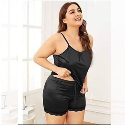 Luxurious Satin Silk Ladesi Cami Loungewear Set - 2 Piece