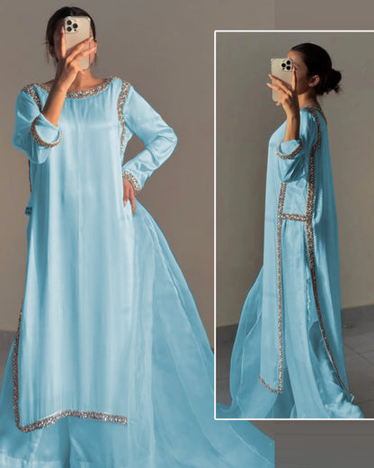 Long zari design 3 piece