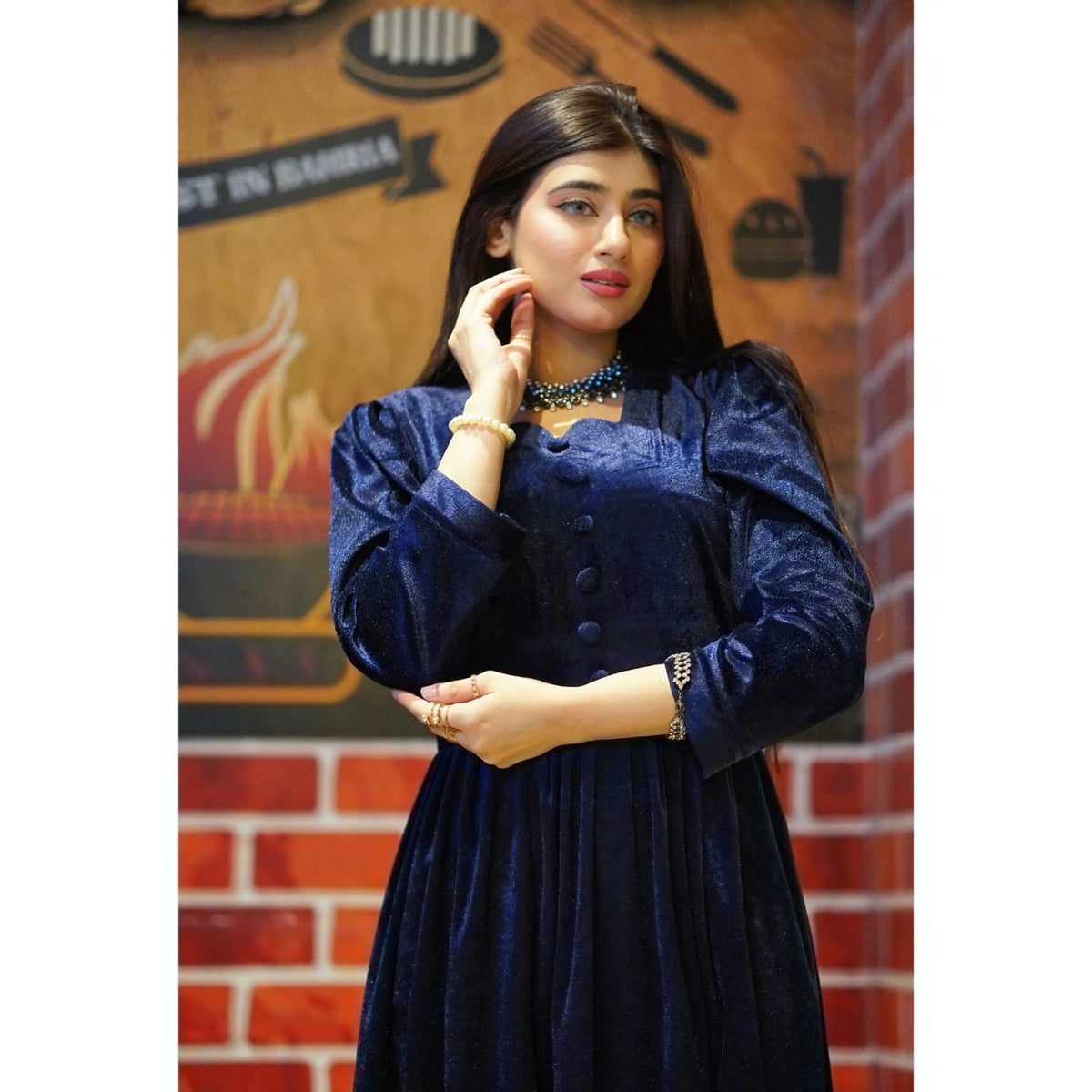 Gala cut work frock