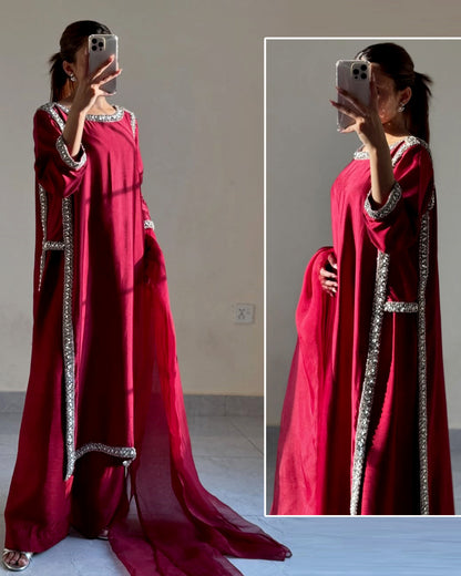 Long zari design 3 piece