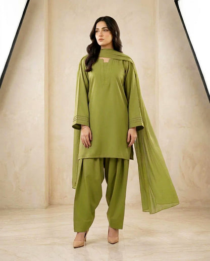 Plain three piece