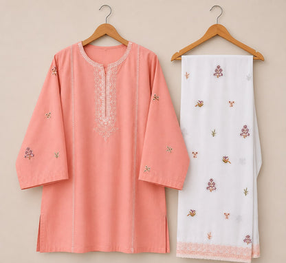 Emb white and colored shirt