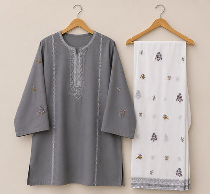 Emb white and colored shirt