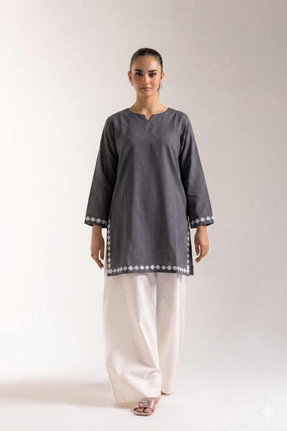 Effortless Elegance: Embroidered Cotton Set in Multiple Colors