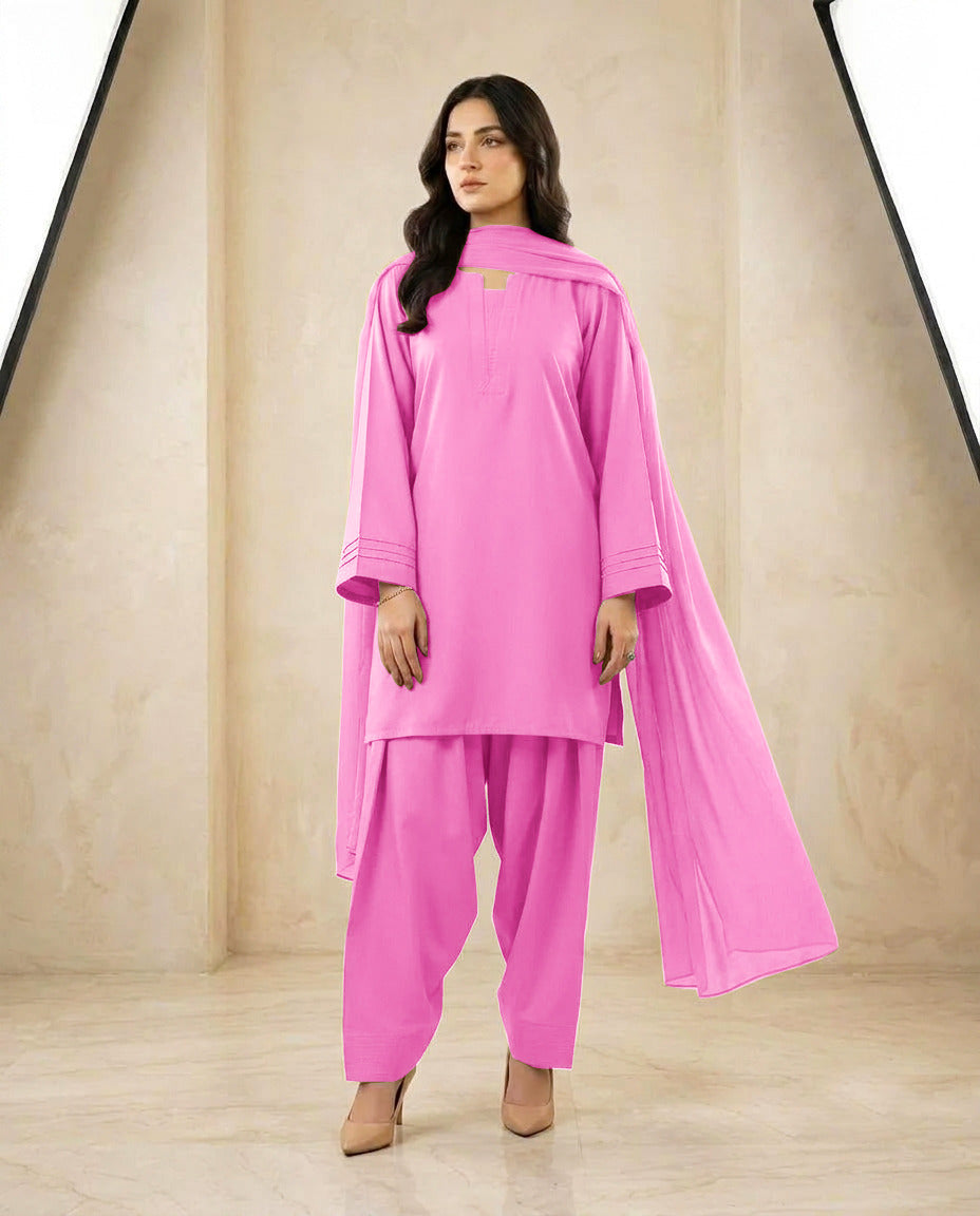 Plain three piece