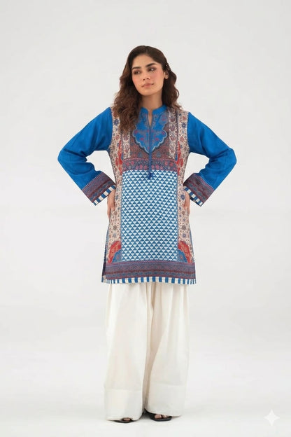 Sapphire Fusion Geometric Tunic