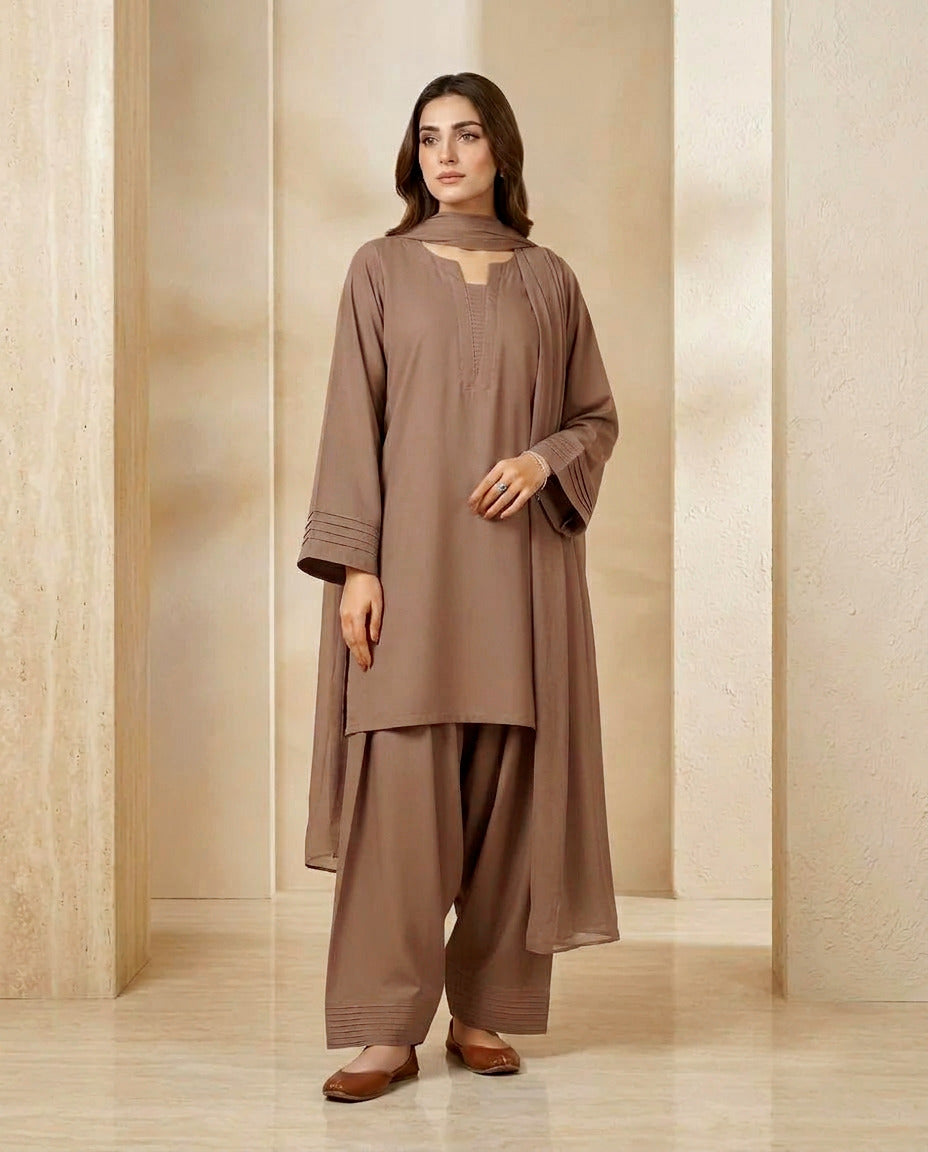 Plain three piece